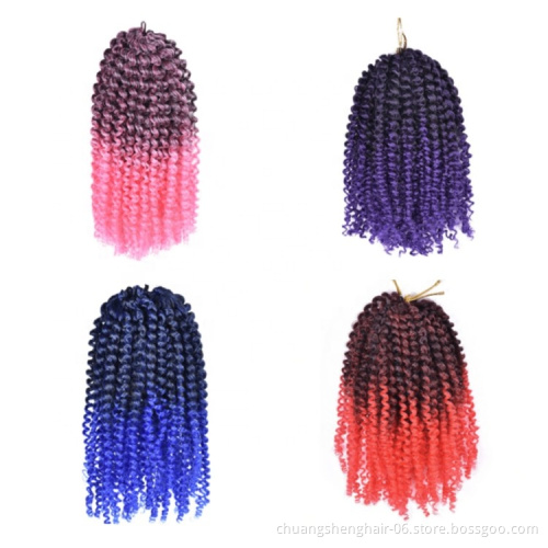 New Product Crochet Hair water wave crochet twist spring extension braid curly synthetic white butterfly braiding hair crochet